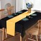 16Pack Disposable Plastic Tablecloths (Black and Gold) 108"L x 54"W